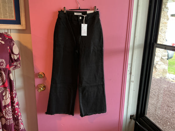 Black flare jeans