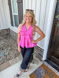 Pink Bow Chic Top