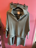 Blue Grey Zenana Vneck Set