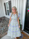 Violet bloom dress