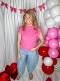 Pink Scalloped Top