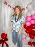 Sky Bloom Top