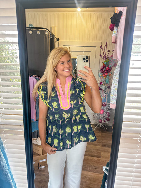 Lime Rose Top
