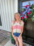 Coral Pink Zenana Knit Top