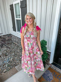 Petals And Patchwork Dress