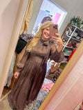 Espresso elegance dress
