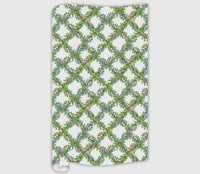 Hand Painted Holly w/ Berry Trellis Ribbon Wrapping Paper