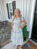 Violet bloom dress
