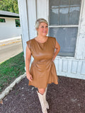 Mocha Leather Dress