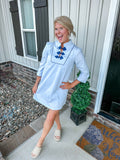 Postcard Blue Mini Dress