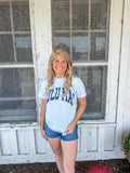 Blue polka dot Lulumac t-shirt