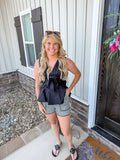 Black Bow Chic Top