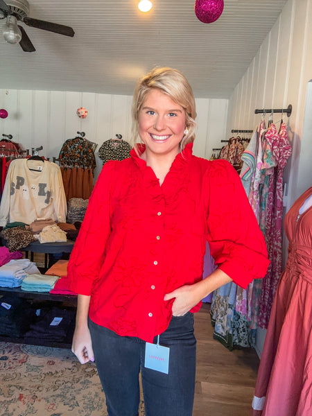 Scarlet Petals Top